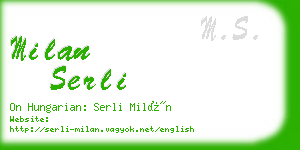 milan serli business card